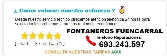 Fontanero Fuencarral precio